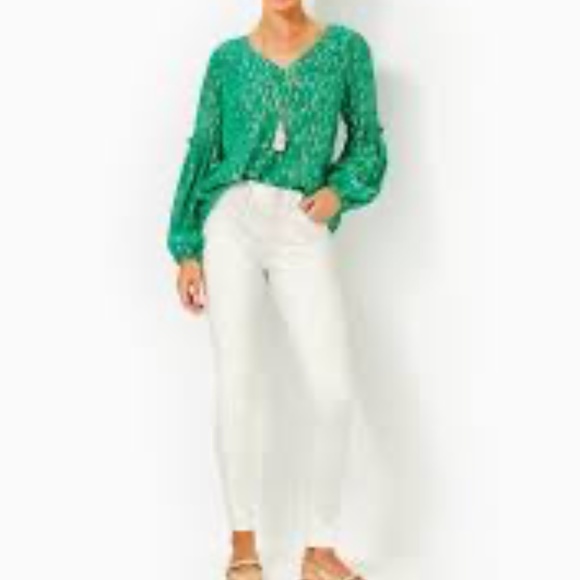 NWT LILLY PULITZER EAGAN HIGH RISE SUPER SKINNY COCONUT METALLIC JEANS SIZE 2!